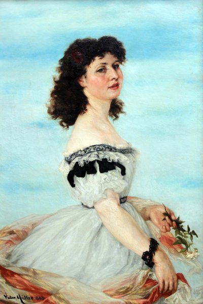 Retrato de Berta von Radowitz como una niña de Victor Müller